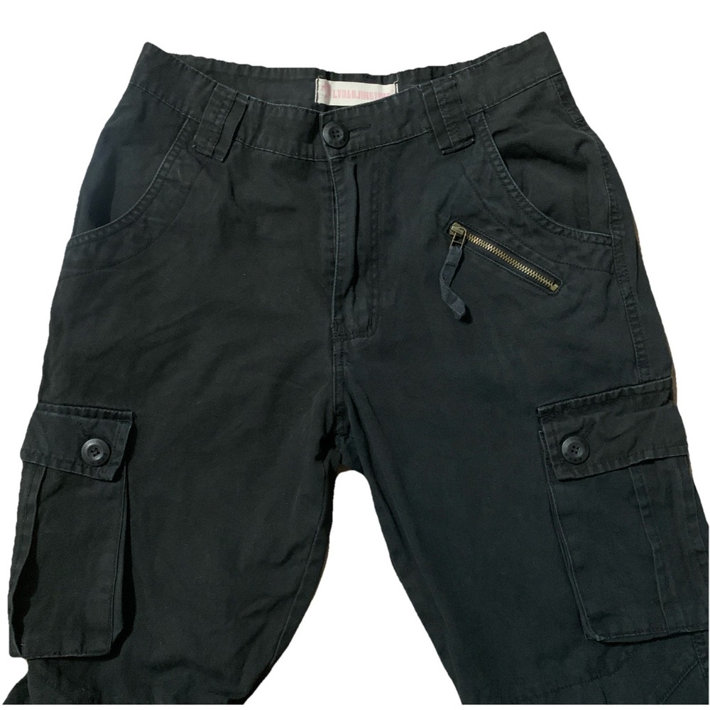 Vintage Lu Dao‎ Jing Ying Military Cargo Paratrooper Fatigue Pants M Black 31x30 - Picture 2 of 11